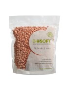 Biosoft Premium Waxing Solutions Peelable Wax Rose, 500g Ideal For Sensitive Areas